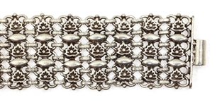 STERLING SILVER LOTUS FLOWER BRACELET
