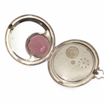 STERLING SILVER GUILLOCHE ENAMEL COMPACT