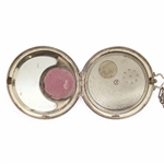 STERLING SILVER GUILLOCHE ENAMEL COMPACT