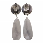 STERLING SILVER RUNNING BEAR TURQUOISE EARRINGS