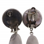 STERLING SILVER RUNNING BEAR TURQUOISE EARRINGS