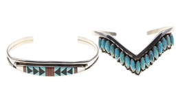 STERLING SILVER FRED CHARLEY & FABIAN CHEAMA BRACELETS