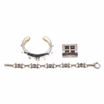 STERLING SILVER BRACELETS & BROOCH