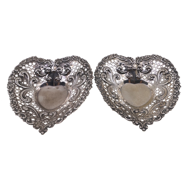 STERLING SILVER GORHAM PIERCED HOLLOWARE NUT DISHES