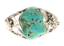 STERLING SILVER TURQUOISE CUFF BRACELET