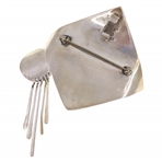 TAXCO STERLING SILVER ABSTRACT EARRINGS & BROOCH SET