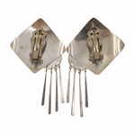 TAXCO STERLING SILVER ABSTRACT EARRINGS & BROOCH SET