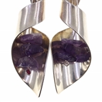 TAXCO STERLING SILVER AMETHYST EARRINGS
