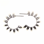 TAXCO STERLING SILVER ABSTRACT HOOP EARRINGS