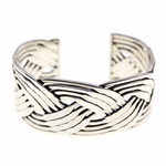 TAXCO STERLING SILVER BRAIDED CUFF BRACELET