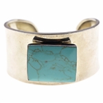 STERLING SILVER TURQUOISE CUFF BRACELET