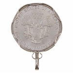 1994 US SILVER EAGLE COIN IN STERLING SILVER BEZEL