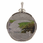 2014 TUVALU 1OZ SILVER $1 COMMEMORATIVE COIN IN BEZEL