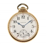 MENS HAMILTON GOLD-FILLED CASE POCKET WATCH 