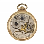 MEN'S HAMILTON GOLD-FILLED CASE POCKET WATCH 