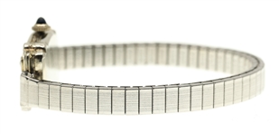 LADIES BENRUS 14K WHITE GOLD CASE MECHANICAL WRISTWATCH