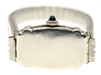 LADIES BENRUS 14K WHITE GOLD CASE MECHANICAL WRISTWATCH
