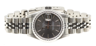 LADIES ROLEX OYSTER PERPETUAL DATEJUST AUTOMATIC WATCH