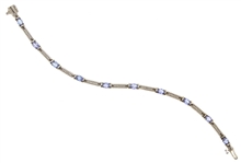14K WHITE GOLD TANZANITE FASHION BRACELET