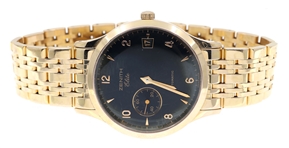 MENS ZENITH ELITE AUTOMATIC 18K GOLD WRISTWATCH