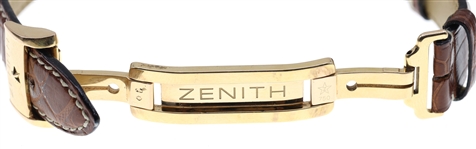 MEN'S ZENITH ELITE 18K GOLD CASE AUTOMATIC WRISTWATCH