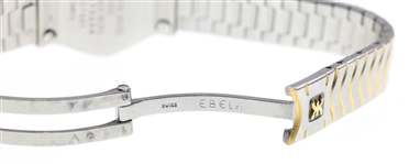 LADIES EBEL SPORT STAINLESS STEEL & 18K GOLD WRISTWATCH
