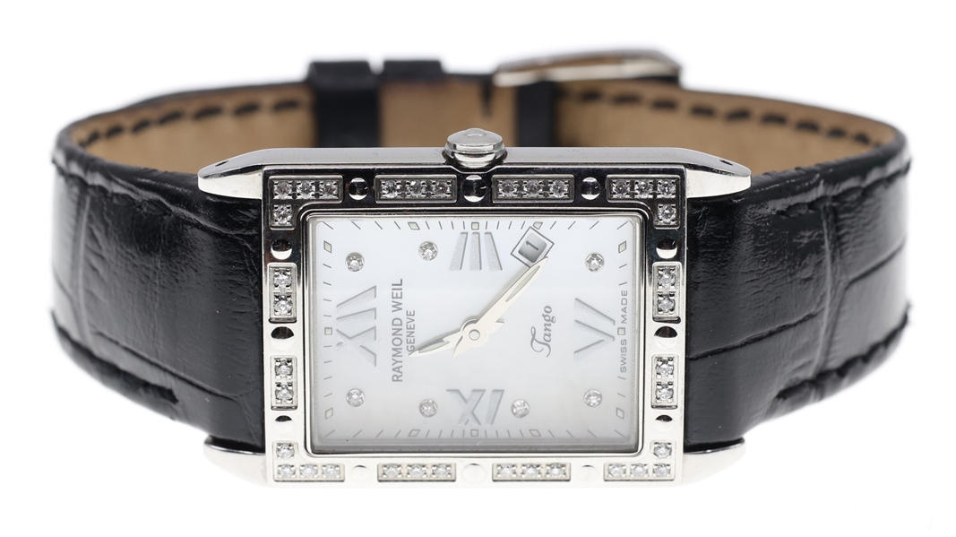 LADIES RAYMOND WEIL TANGO TANK DIAMOND WRISTWATCH
