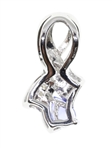 14K WHITE GOLD TANZANITE, OPAL, & DIAMOND PENDANT 
