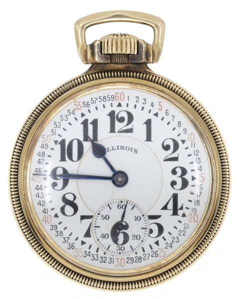 MENS ILLINOIS BUNN SPECIAL RAILROAD GRADE POCKET WATCH