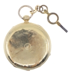 FRENCH TRI-COLOR GOLD-FILLED CASE KEY-WIND POCKET WATCH