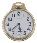HAMILTON GRADE 992B POCKET WATCH W/ ORIGINAL BOX & CASE