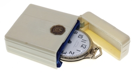 HAMILTON GRADE 992B POCKET WATCH W/ ORIGINAL BOX & CASE