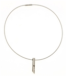 STAINLESS STEEL & DIAMOND MODERN DISNEY NECKLACE 