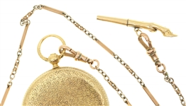 PATEK PHILIPPE 18K GOLD HUNTER'S CASE POCKET WATCH