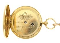 PATEK PHILIPPE 18K GOLD HUNTER'S CASE POCKET WATCH