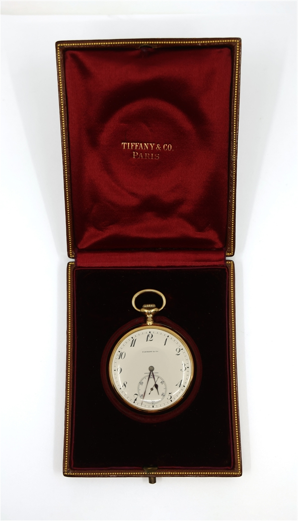 TIFFANY & CO. 18K YELLOW GOLD CASE POCKET WATCH