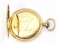 TIFFANY & CO. 18K YELLOW GOLD CASE POCKET WATCH
