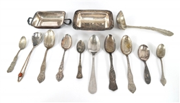 SILVER PLATED SERVINGWARE & FLATWARE