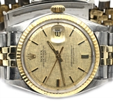 MEN'S ROLEX DATEJUST TWO-TONE STAINLESS STEEL WATCH