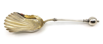 19TH C. STERLING SILVER GEORGE SHARP SERVING SHOVEL