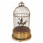 20TH C. GERMAN BRASS BIRD AUTOMATON
