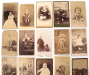 CARTE DE VISITE PORTRAITS OF CHILDREN AND FAMILIES