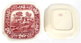 11-PIECE COPELAND SPODE PINK TOWER PATTERN CHINA