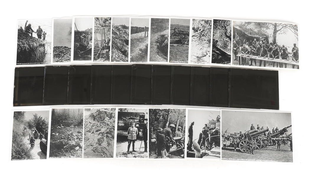 WWI MILITARY PHOTO PRINTS & GLASS NEGATIVES