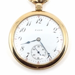 MEN'S ELGIN GOLD FILLED CASE POCKET WATCH