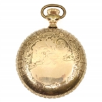 MEN'S HAMPDEN WATCH CO. GOLD FILLED CASE POCKET WATCH