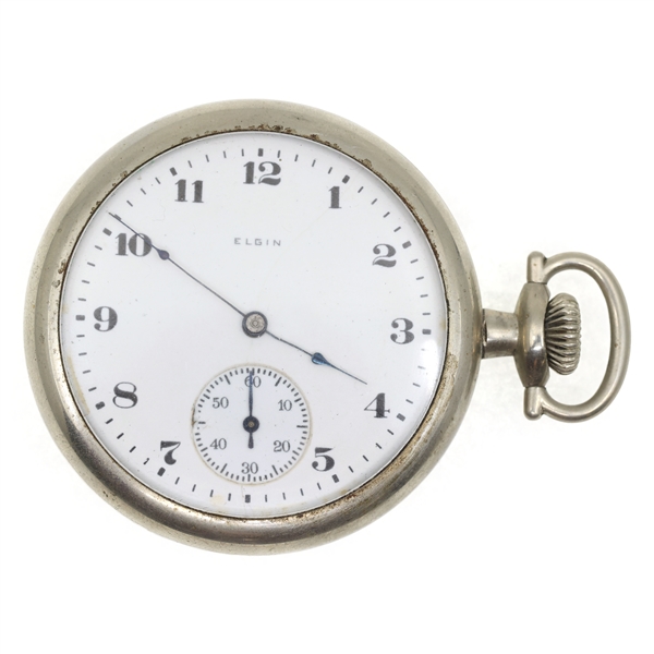 MENS ELGIN SILVERODE CASE POCKET WATCH
