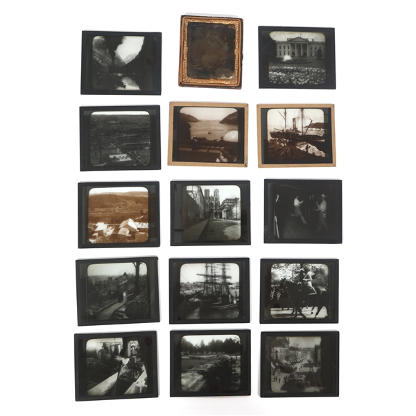 20TH C. IMAGES - MAGIC LANTERN SLIDES & AMBROTYPE