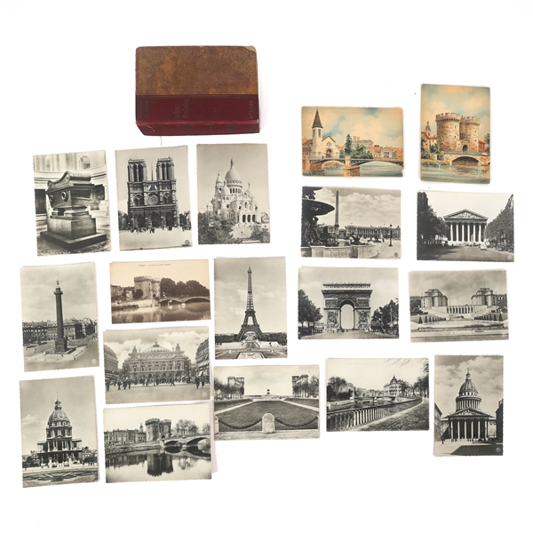FRENCH MONUMENT POSTCARDS AND POSTCARD ALBUM