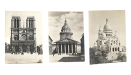 FRENCH MONUMENT POSTCARDS AND POSTCARD ALBUM